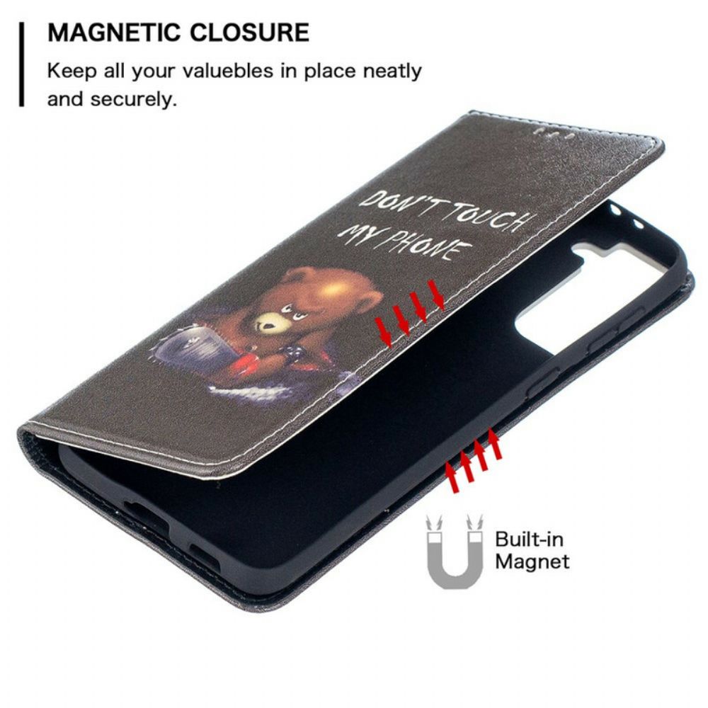 Schutzhülle Für Samsung Galaxy S21 Plus 5G Flip Case Gefährlicher Bär