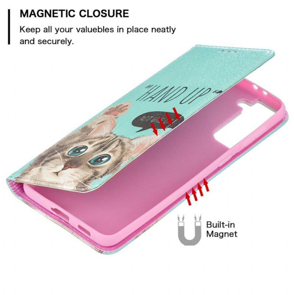 Schutzhülle Für Samsung Galaxy S21 Plus 5G Flip Case Hand Hoch