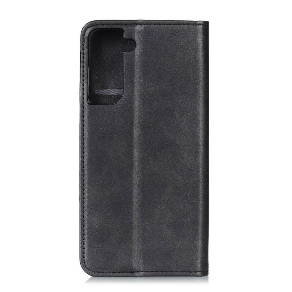 Schutzhülle Für Samsung Galaxy S21 Plus 5G Flip Case Vintage Spaltleder