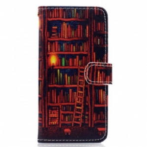 Flip Case Für Huawei Y5 2018 Bibliothek