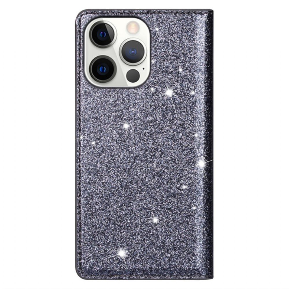 Flip Case iPhone 16 Pro Glitzer