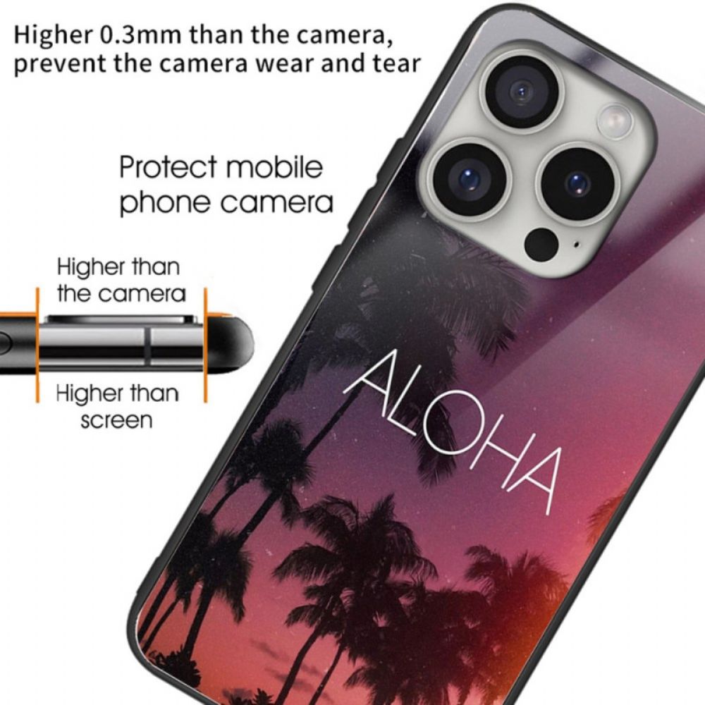 Hülle Für iPhone 16 Pro Aloha Gehärtetes Glas