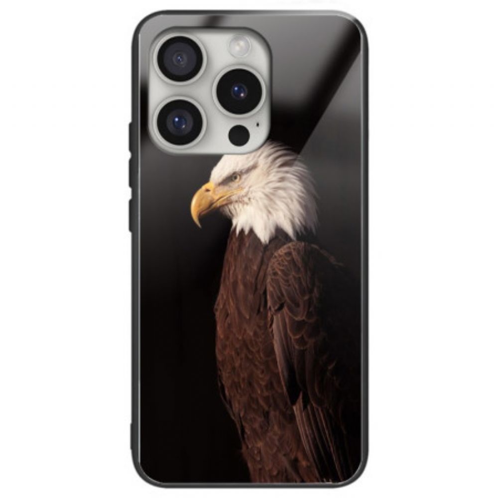 Hülle iPhone 16 Pro Eagle Gehärtetes Glas