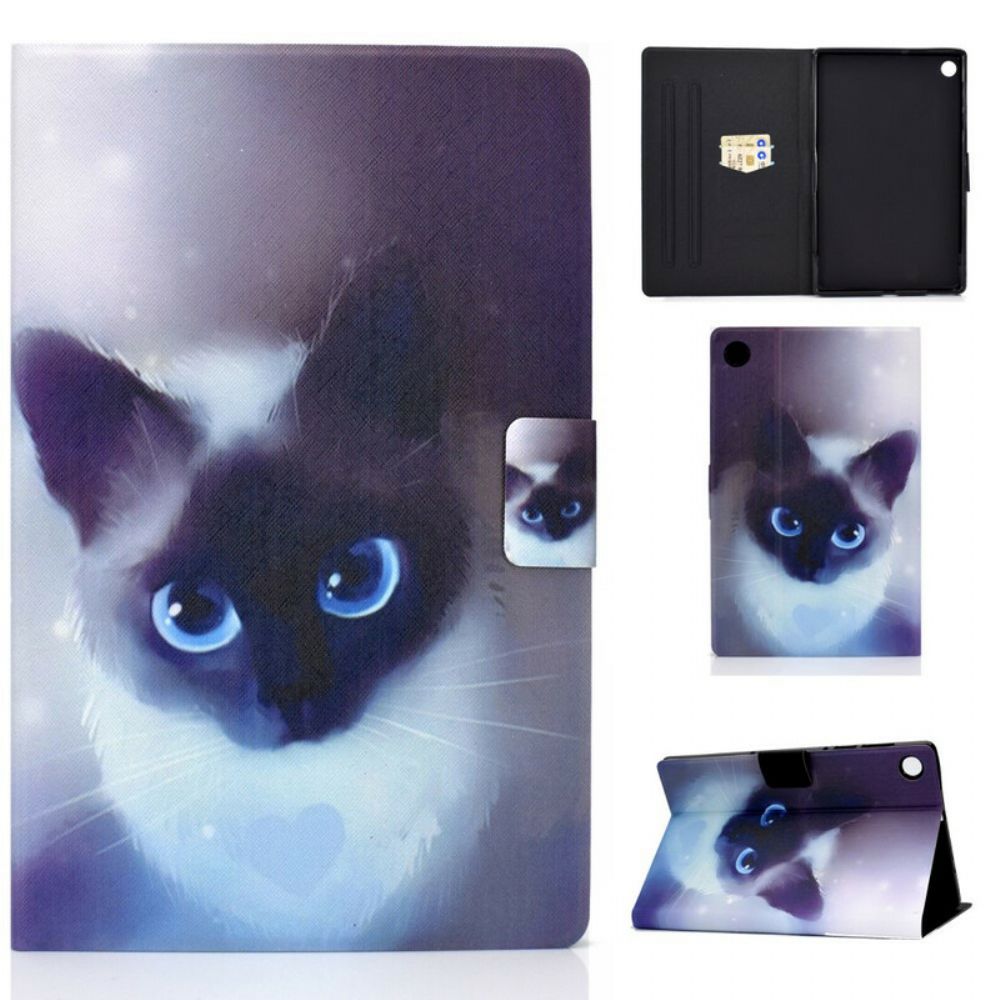 Flip Case Für Huawei MatePad T 8 Blauäugige Katze