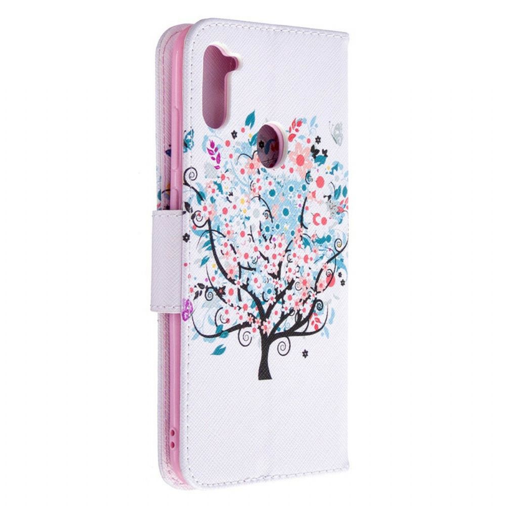 Flip Case Für Samsung Galaxy M11 Blumiger Baum