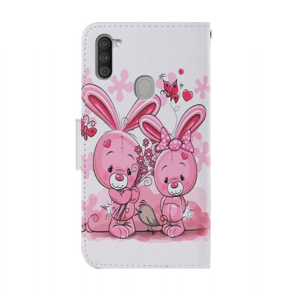 Flip Case Für Samsung Galaxy M11 Kaninchen