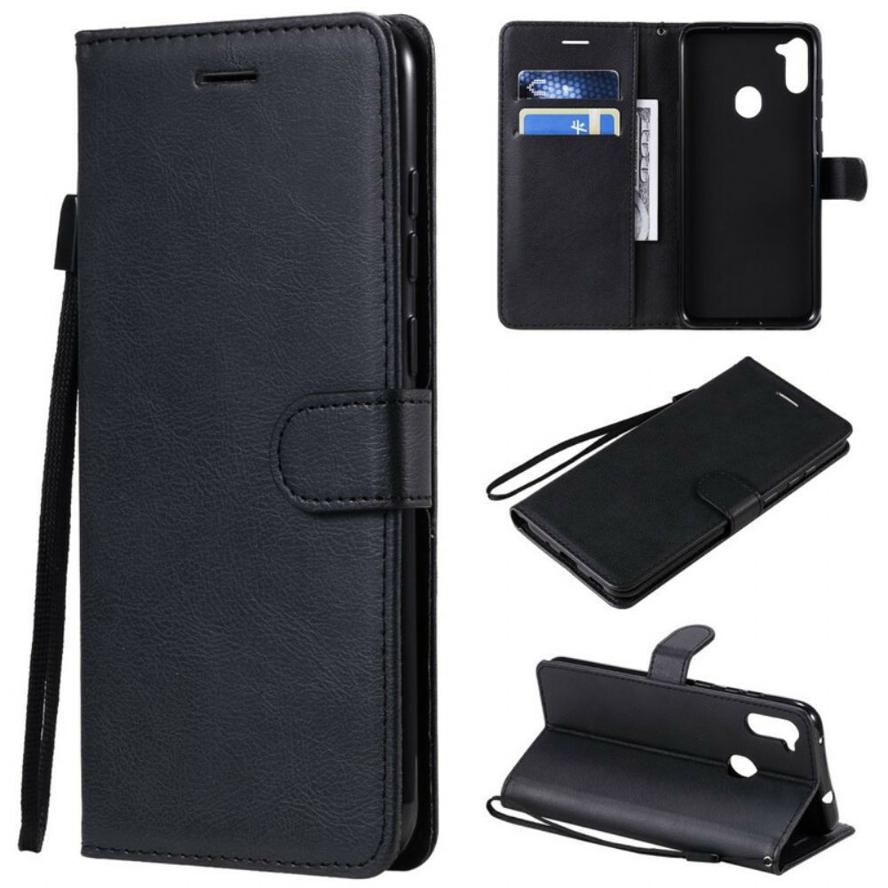 Flip Case Für Samsung Galaxy M11 Standard Kunstleder