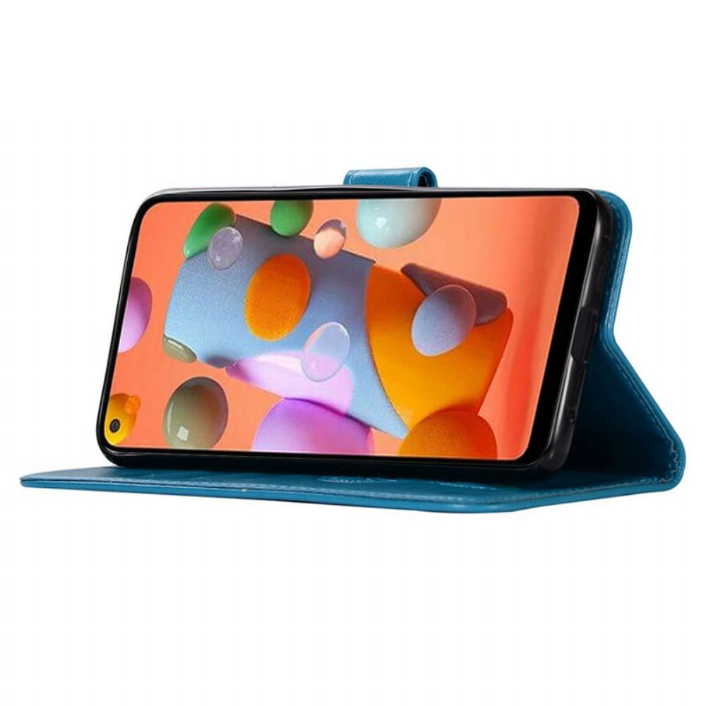 Flip Case Für Samsung Galaxy M11 Traumfänger-eule In Lederoptik