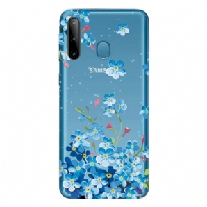 Handyhülle Für Samsung Galaxy M11 Blaue Blumen