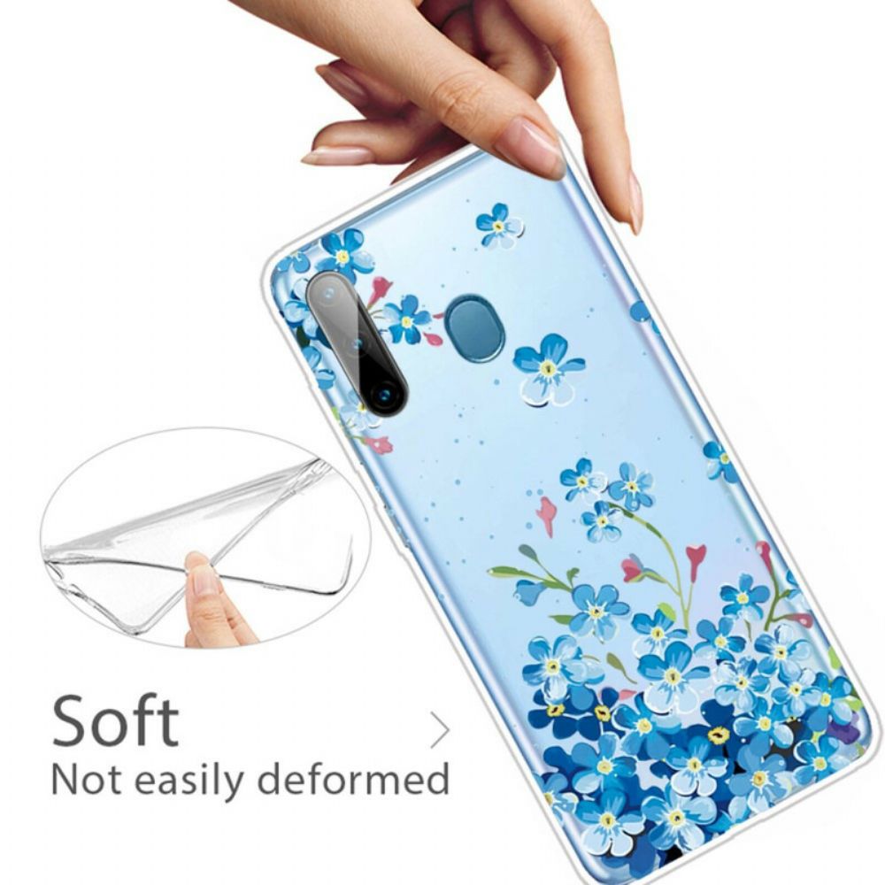 Handyhülle Für Samsung Galaxy M11 Blaue Blumen