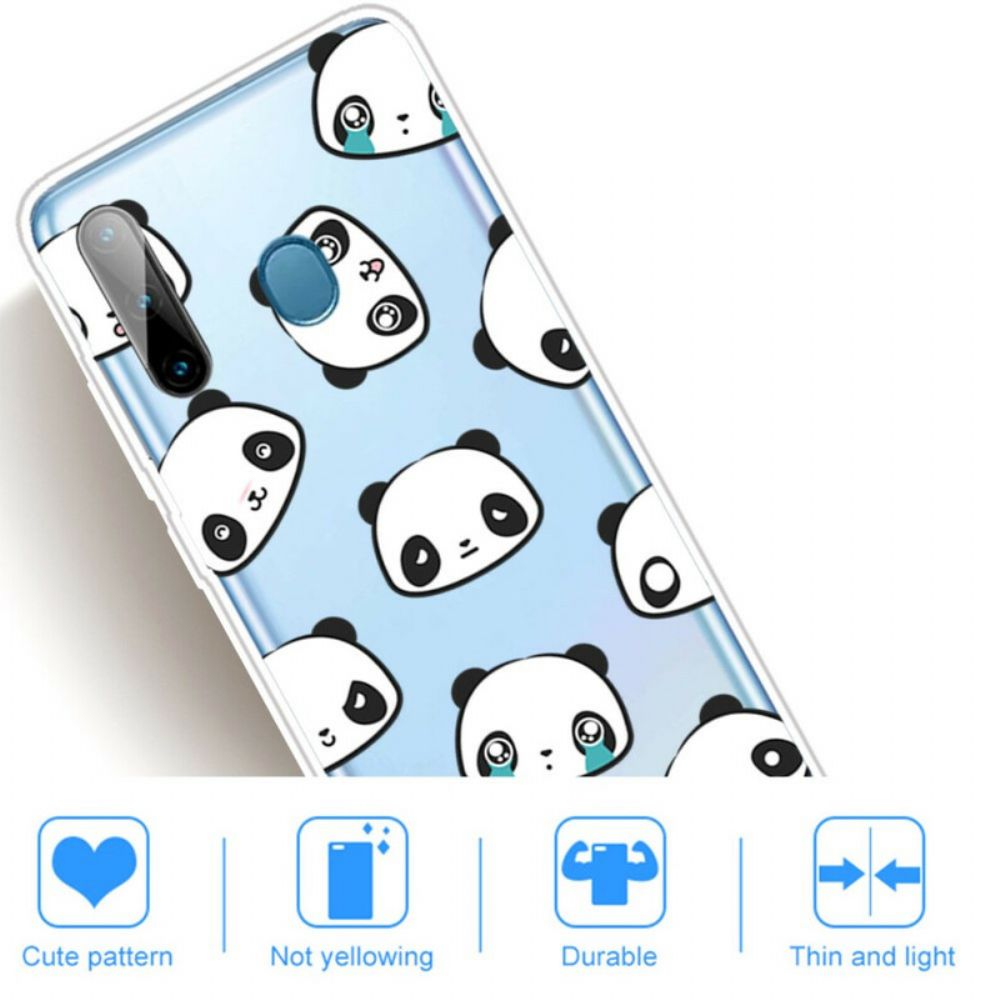 Handyhülle Für Samsung Galaxy M11 Transparente Sentimentale Pandas