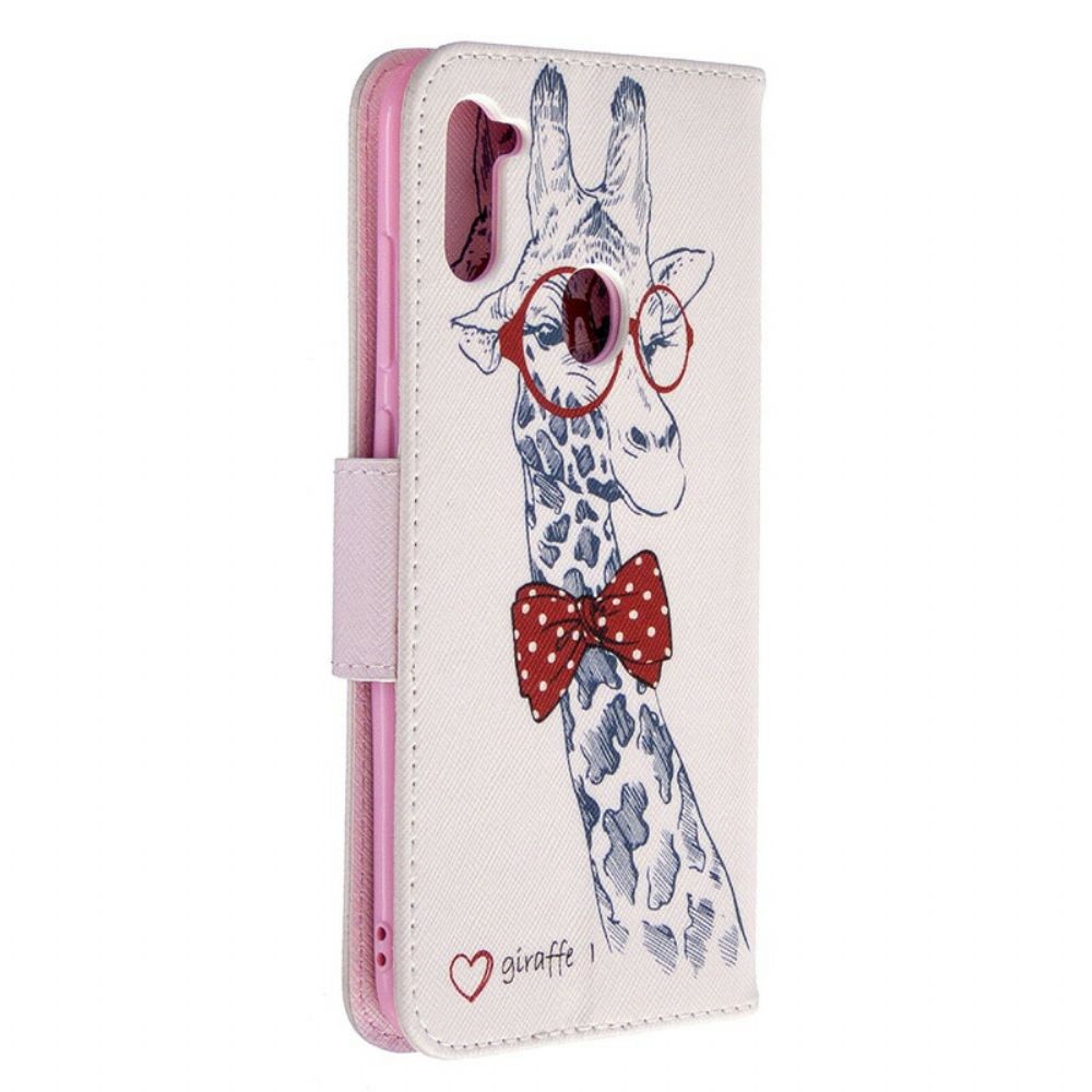 Lederhüllen Für Samsung Galaxy M11 Nerdige Giraffe