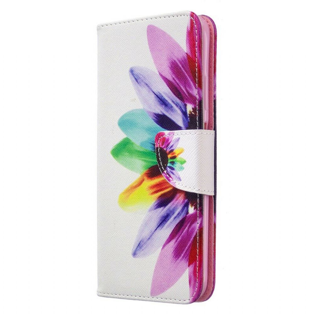 Flip Case Für Huawei P40 Lite Aquarell Blume