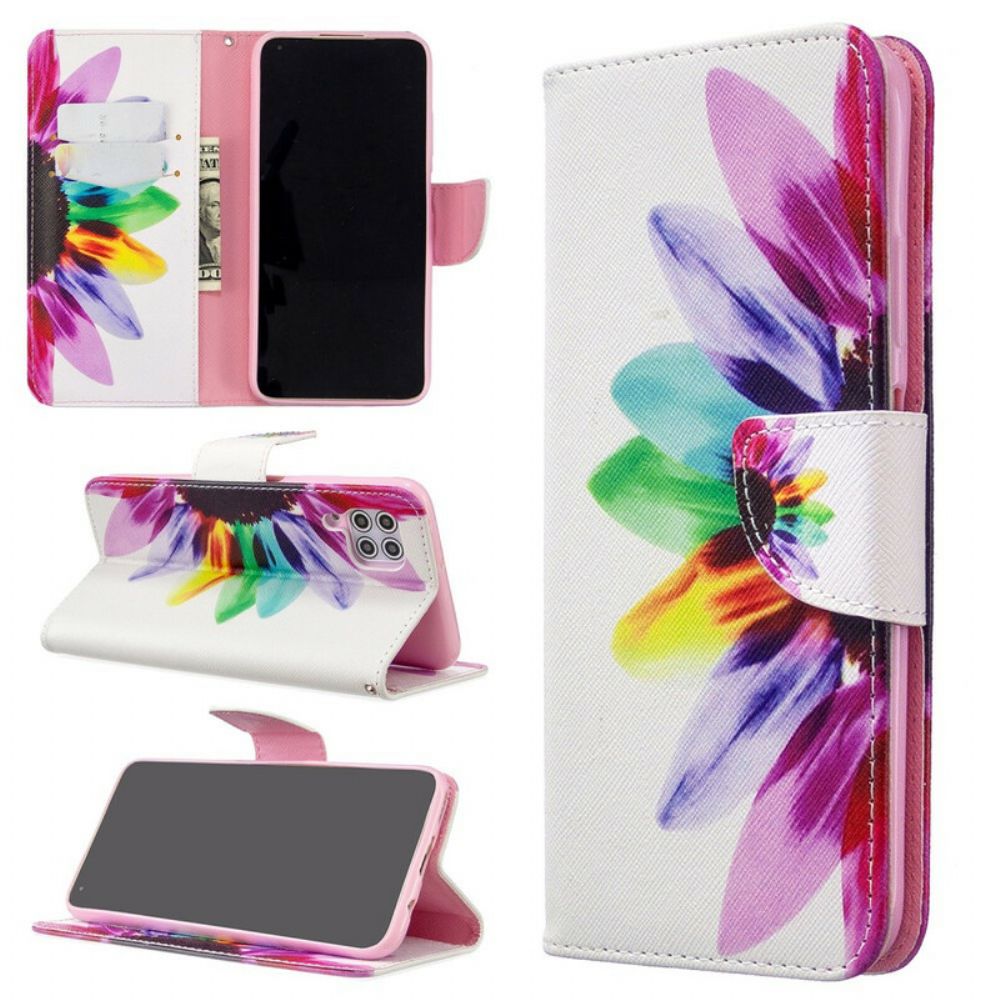 Flip Case Für Huawei P40 Lite Aquarell Blume