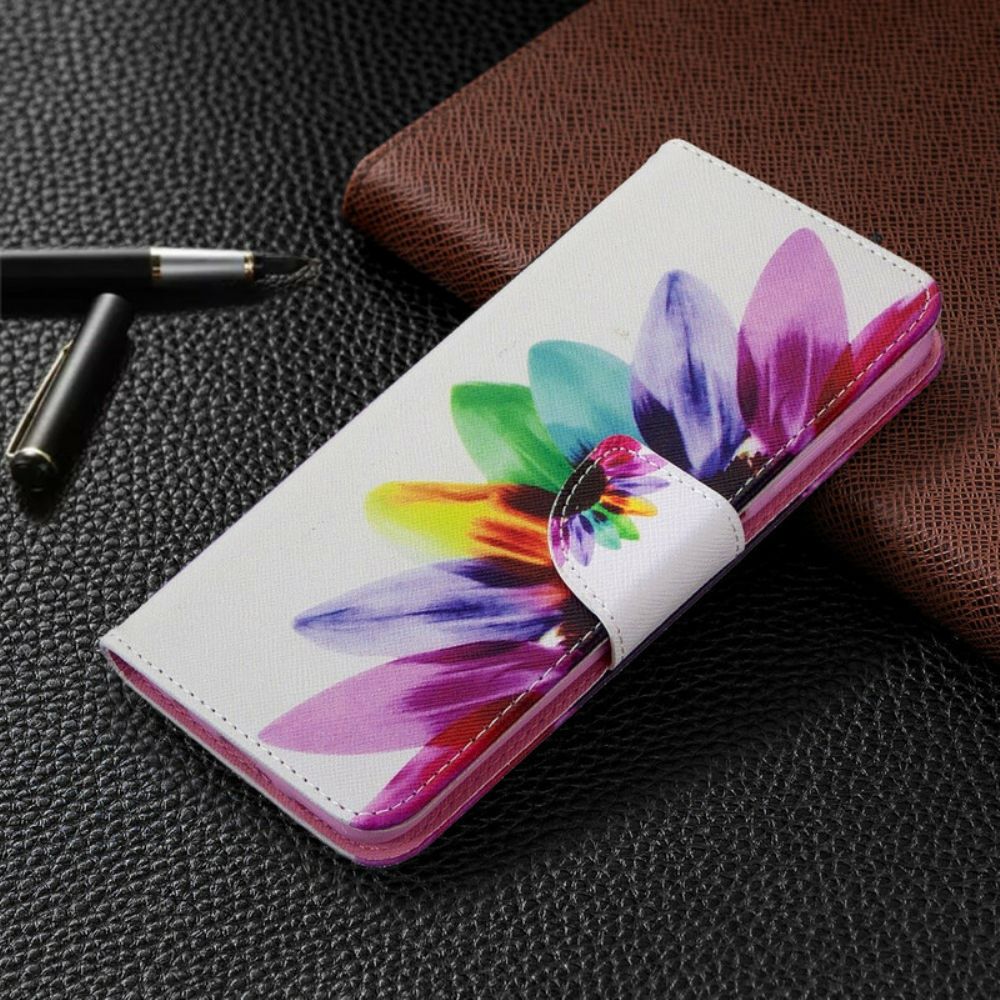 Flip Case Für Huawei P40 Lite Aquarell Blume