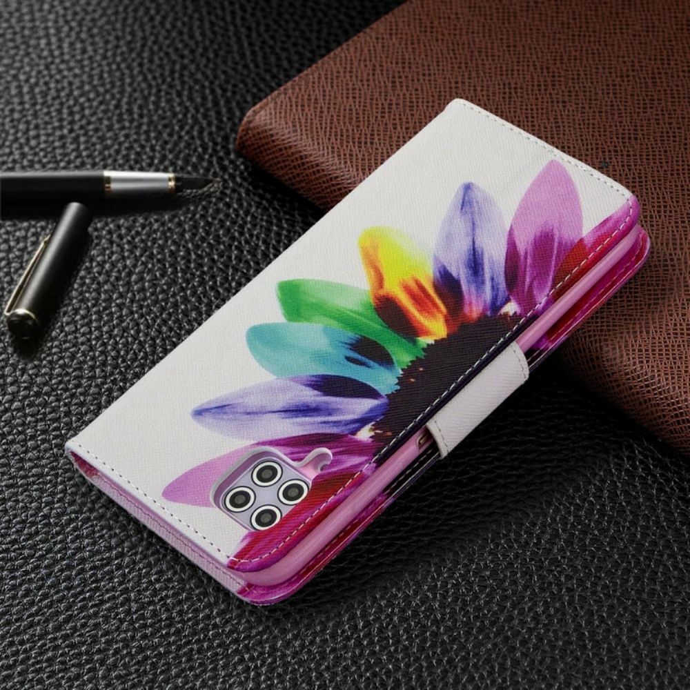 Flip Case Für Huawei P40 Lite Aquarell Blume