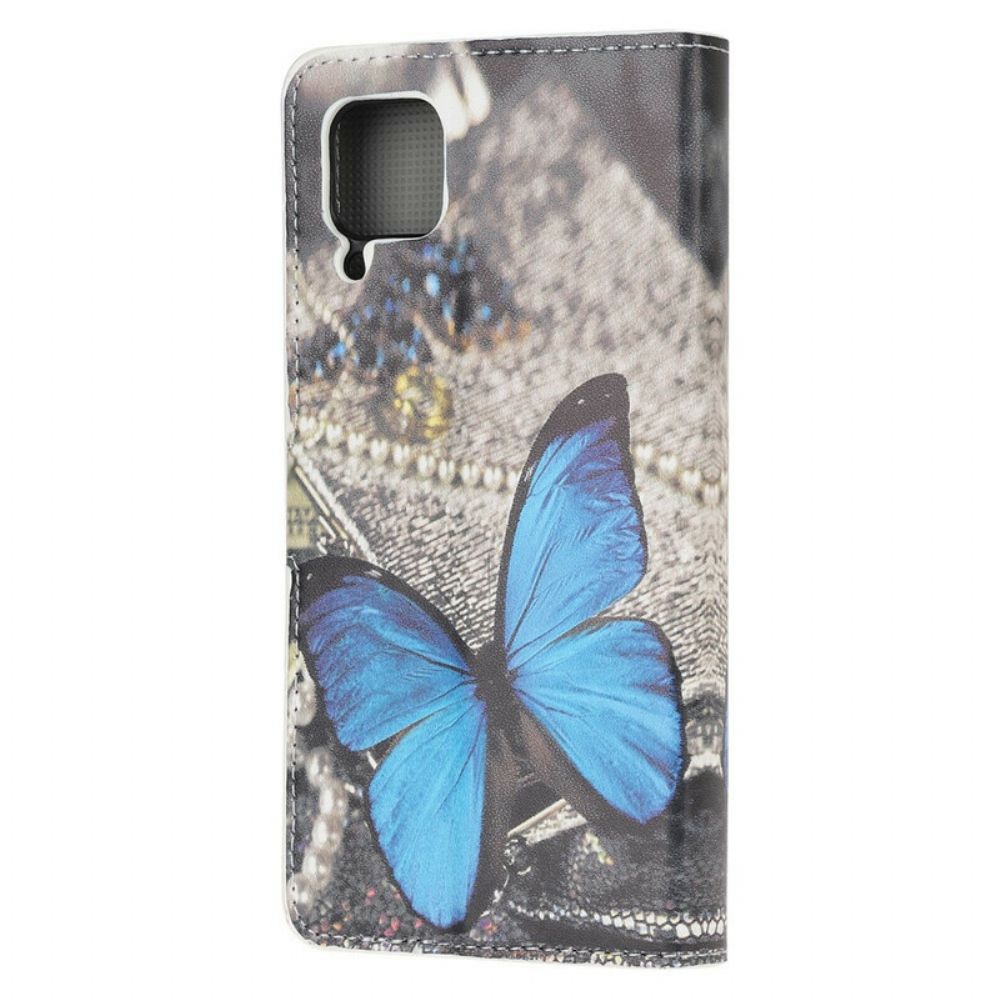 Flip Case Für Huawei P40 Lite Blauer Schmetterling