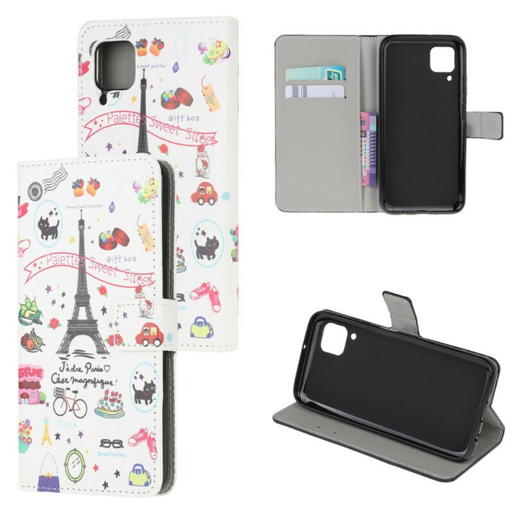 Flip Case Für Huawei P40 Lite Ich Liebe Paris