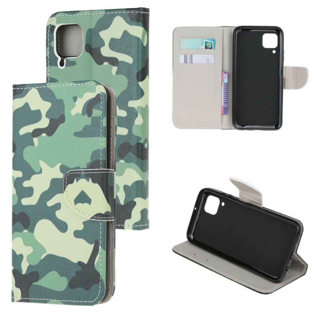 Flip Case Für Huawei P40 Lite Militärische Tarnung