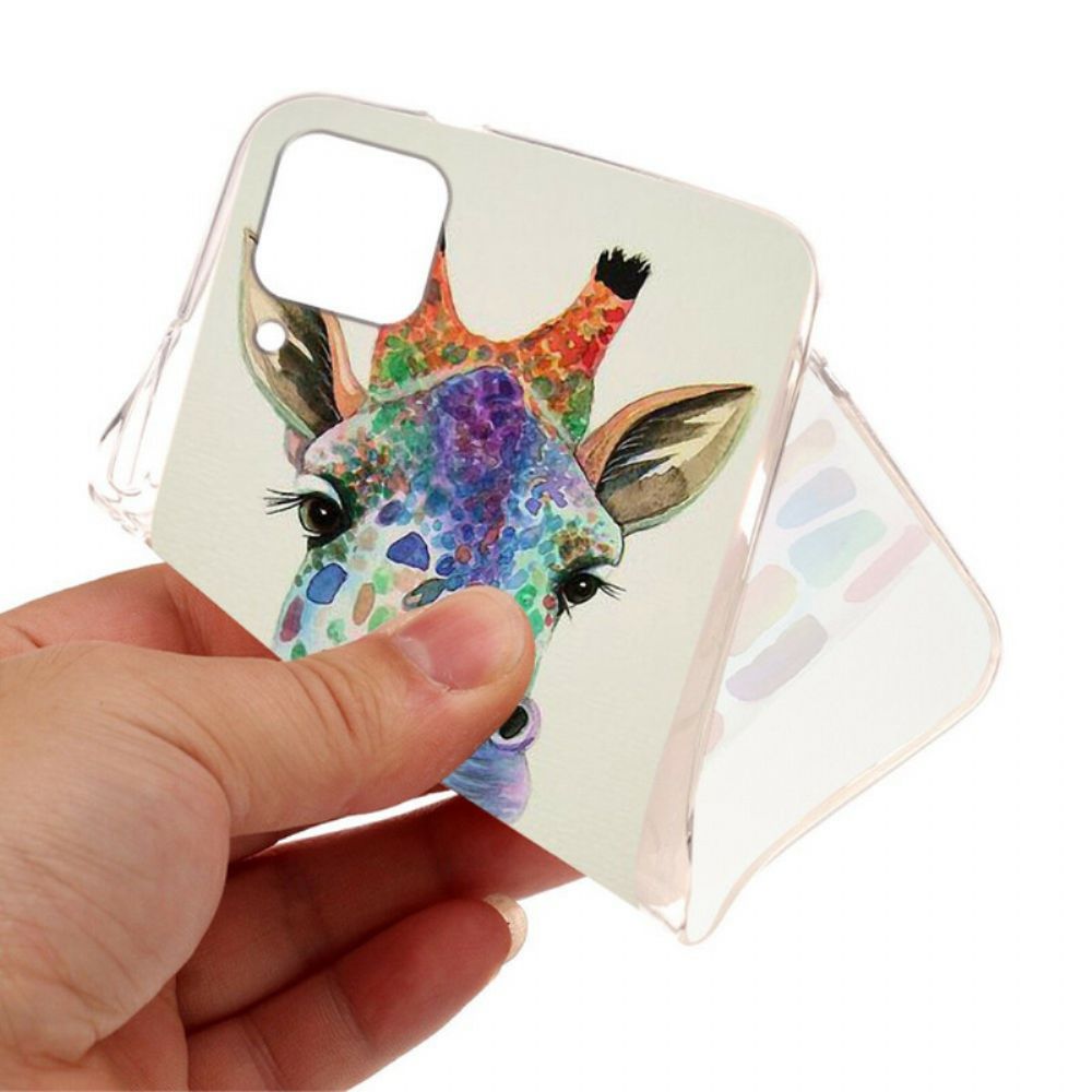 Handyhülle Für Huawei P40 Lite Bunte Giraffe