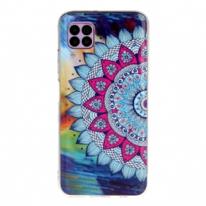 Handyhülle Für Huawei P40 Lite Fluoreszierende Mandala-eule