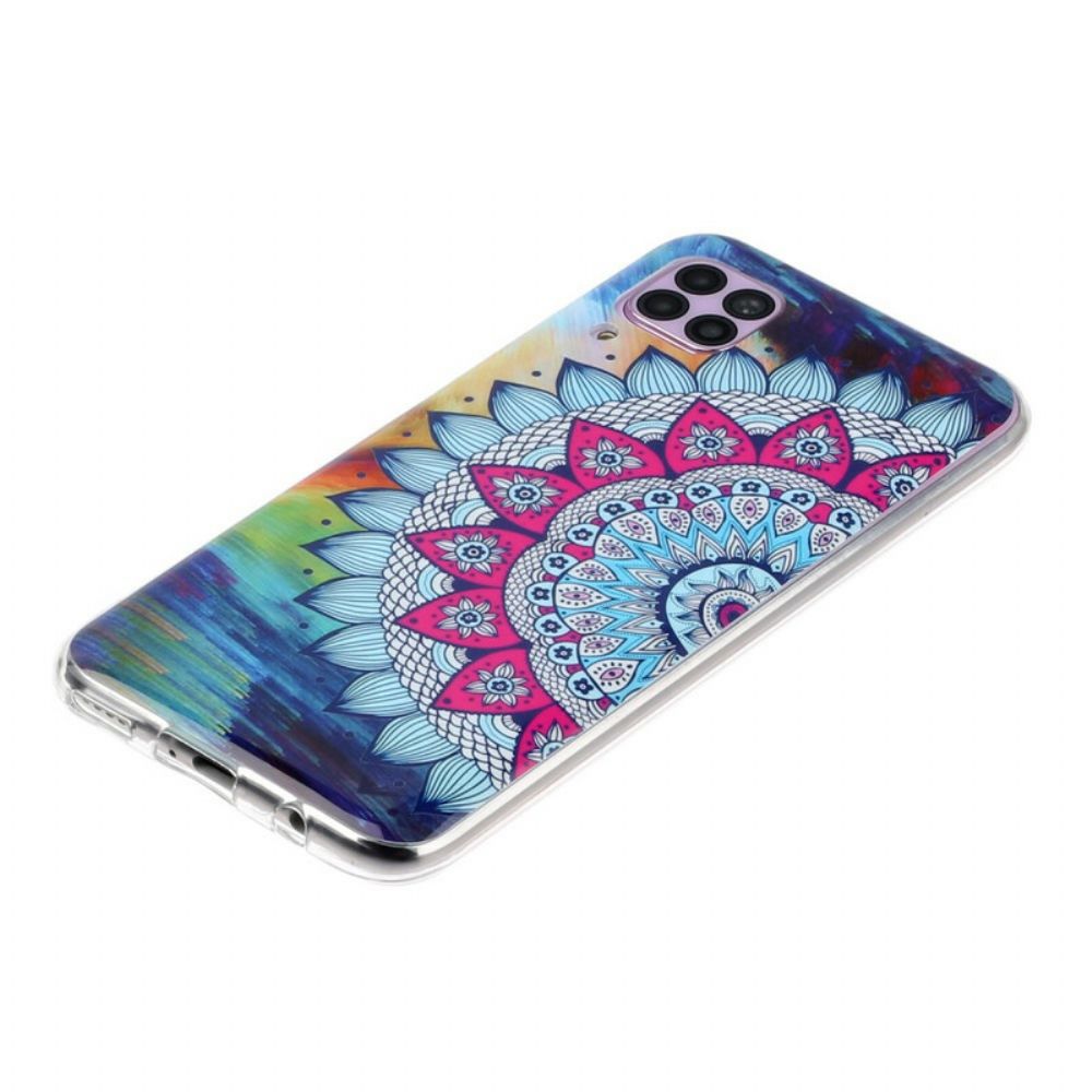 Handyhülle Für Huawei P40 Lite Fluoreszierende Mandala-eule