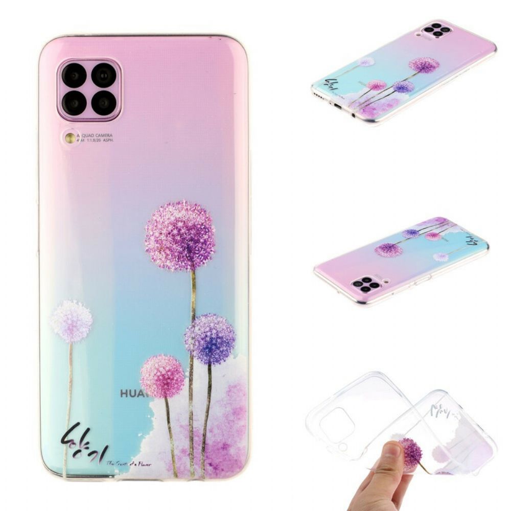 Handyhülle Für Huawei P40 Lite Transparenter Bunter Löwenzahn