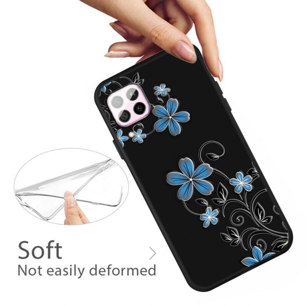 Hülle Für Huawei P40 Lite Blaue Blumen