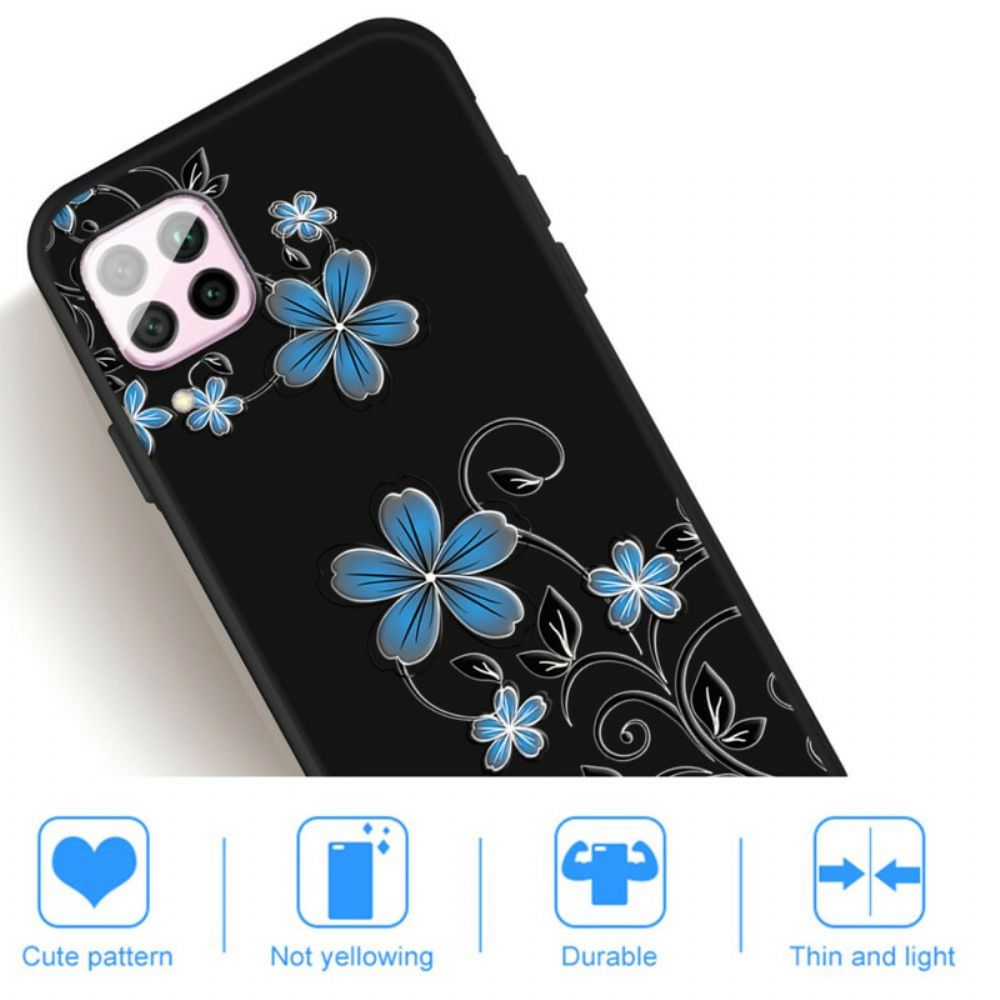 Hülle Für Huawei P40 Lite Blaue Blumen