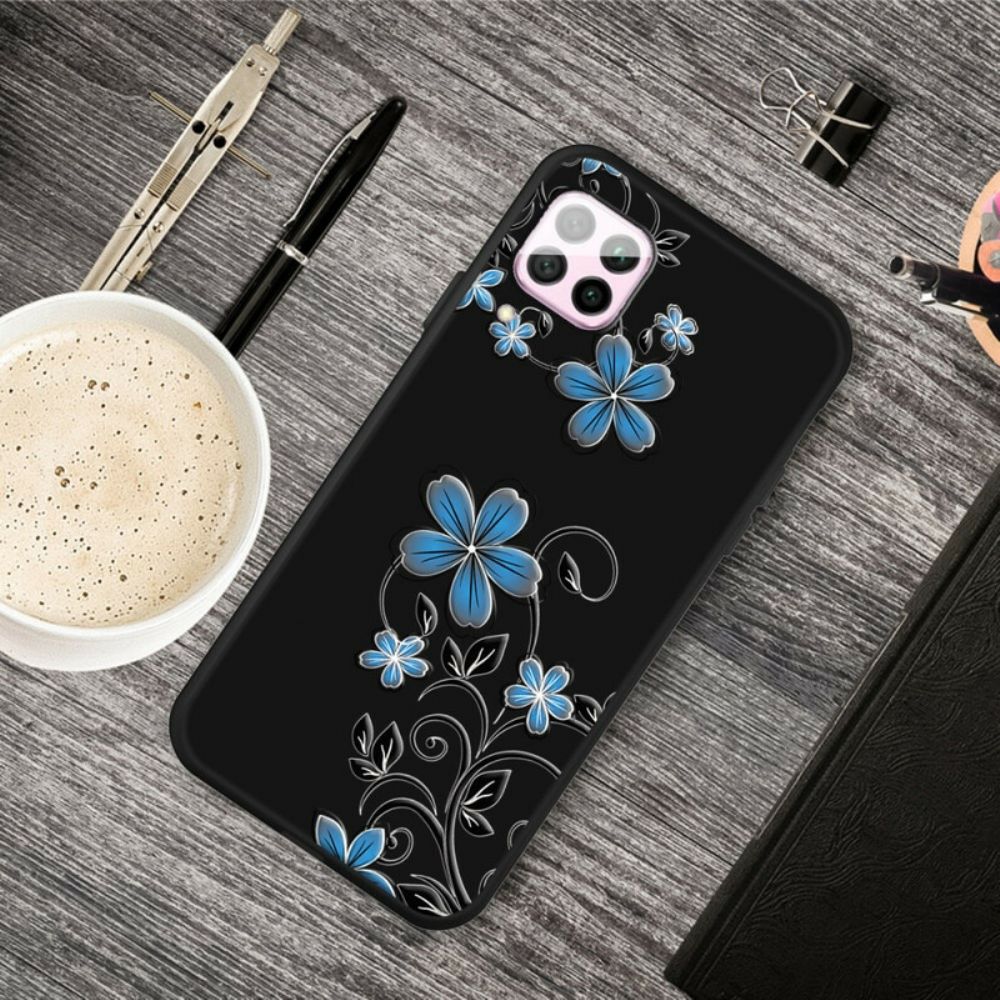 Hülle Für Huawei P40 Lite Blaue Blumen