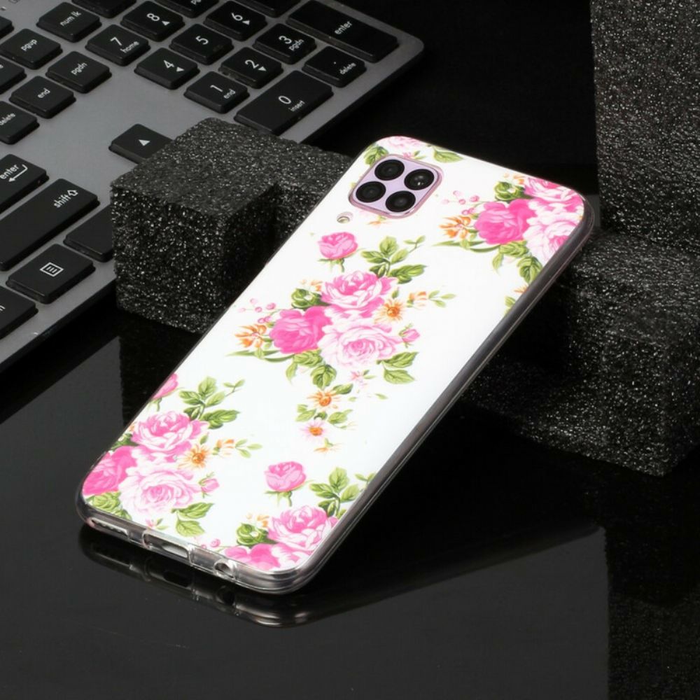 Hülle Für Huawei P40 Lite Fluoreszierende Freiheitsblumen