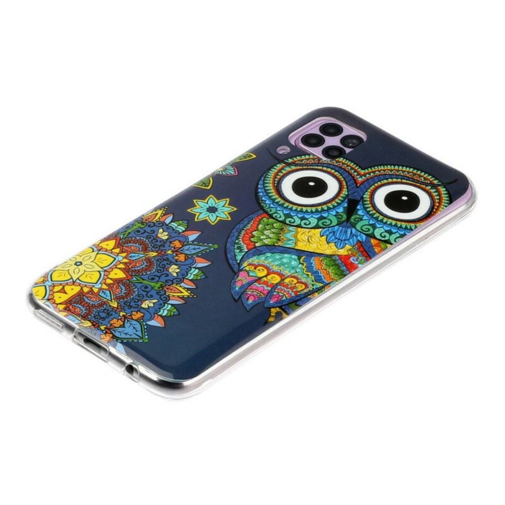 Hülle Für Huawei P40 Lite Fluoreszierende Mandala-eule