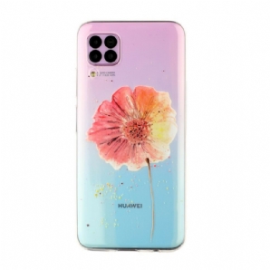 Hülle Für Huawei P40 Lite Nahtloses Aquarell-blumenmuster