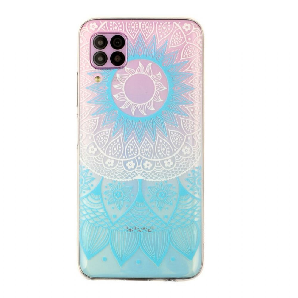 Hülle Für Huawei P40 Lite Transparentes Farbiges Mandala