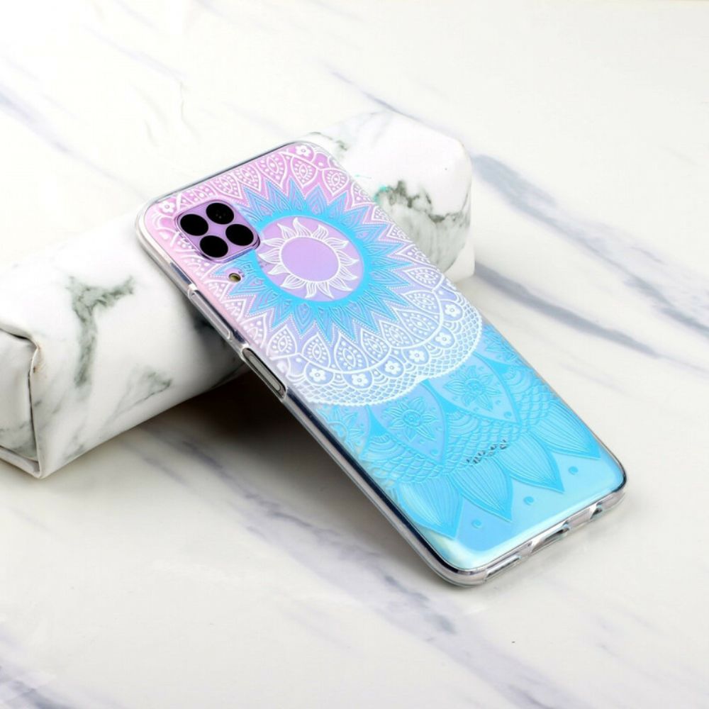 Hülle Für Huawei P40 Lite Transparentes Farbiges Mandala