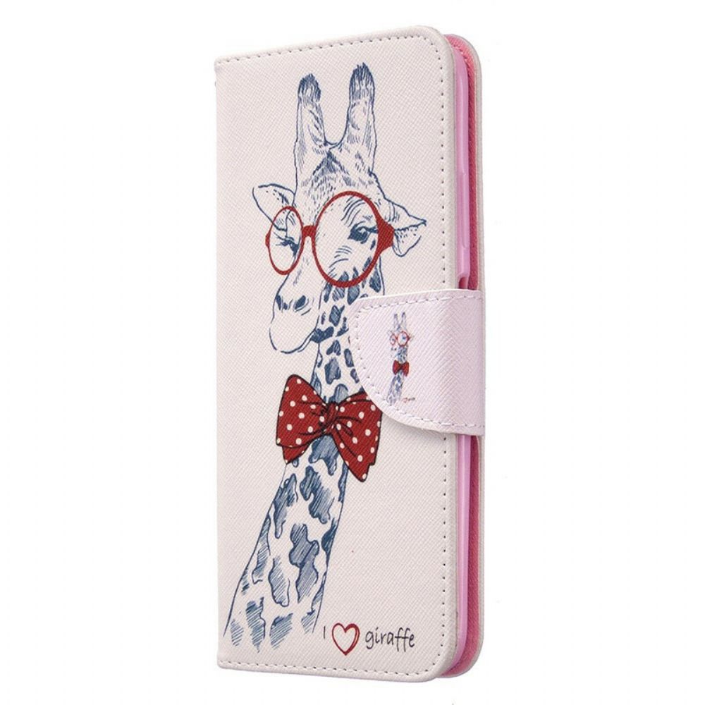 Lederhüllen Für Huawei P40 Lite Nerdige Giraffe