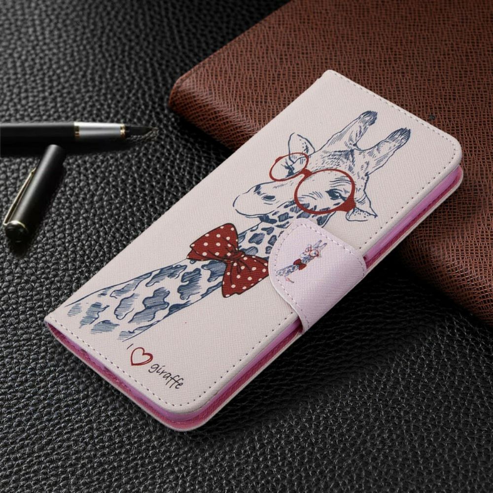 Lederhüllen Für Huawei P40 Lite Nerdige Giraffe