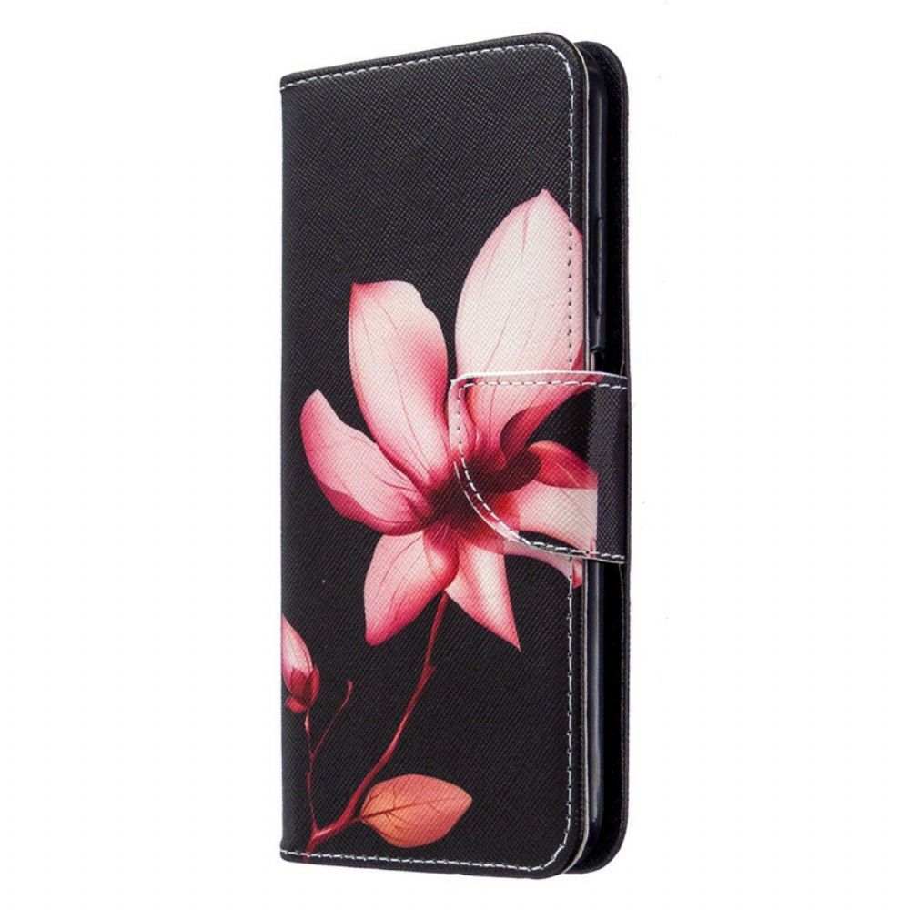 Lederhüllen Für Huawei P40 Lite Rosa Blume