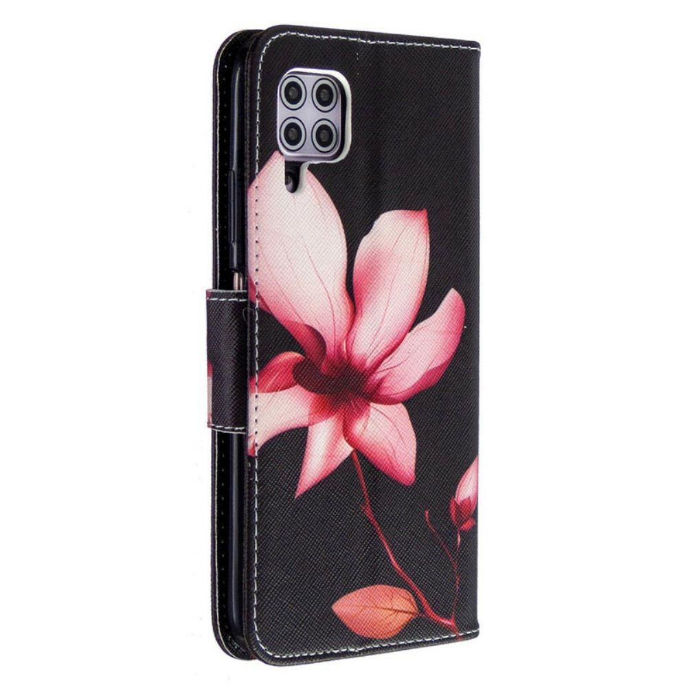 Lederhüllen Für Huawei P40 Lite Rosa Blume