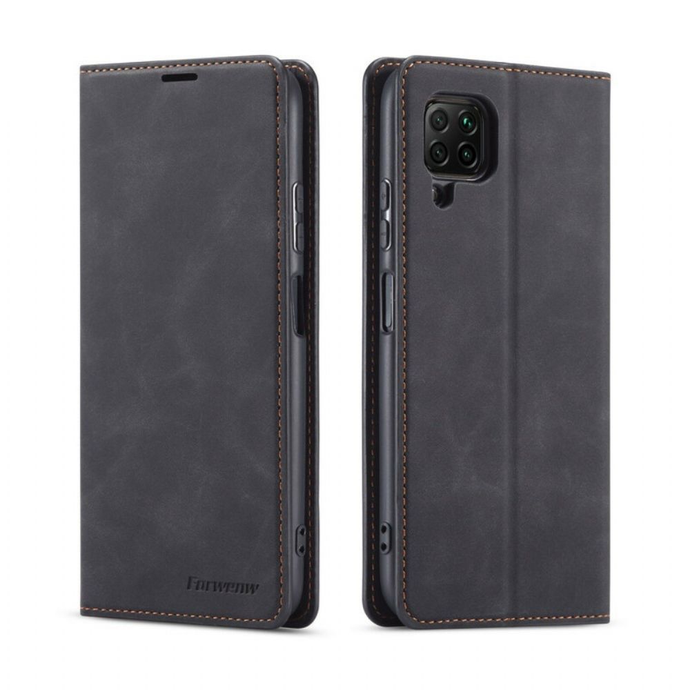 Schutzhülle Für Huawei P40 Lite Flip Case Ledereffekt Vorw