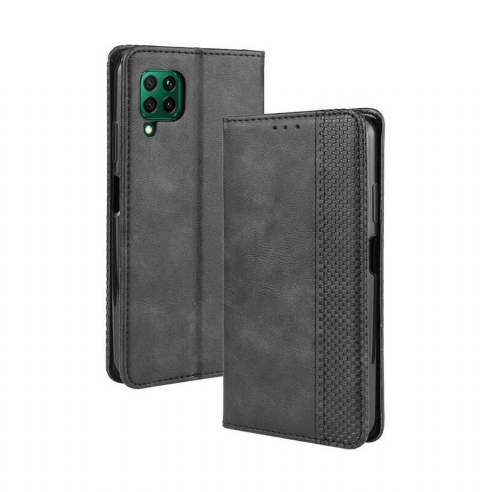 Schutzhülle Für Huawei P40 Lite Flip Case Stilisierter Vintage-ledereffekt