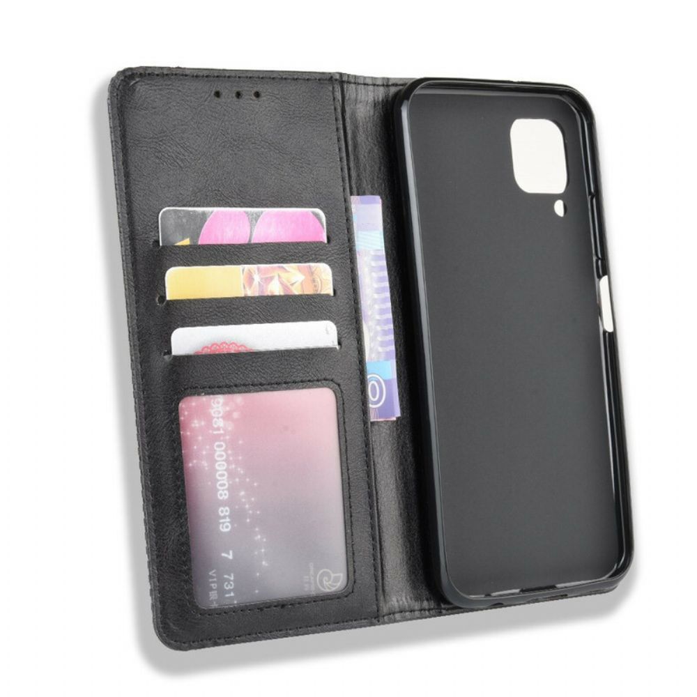 Schutzhülle Für Huawei P40 Lite Flip Case Stilisierter Vintage-ledereffekt