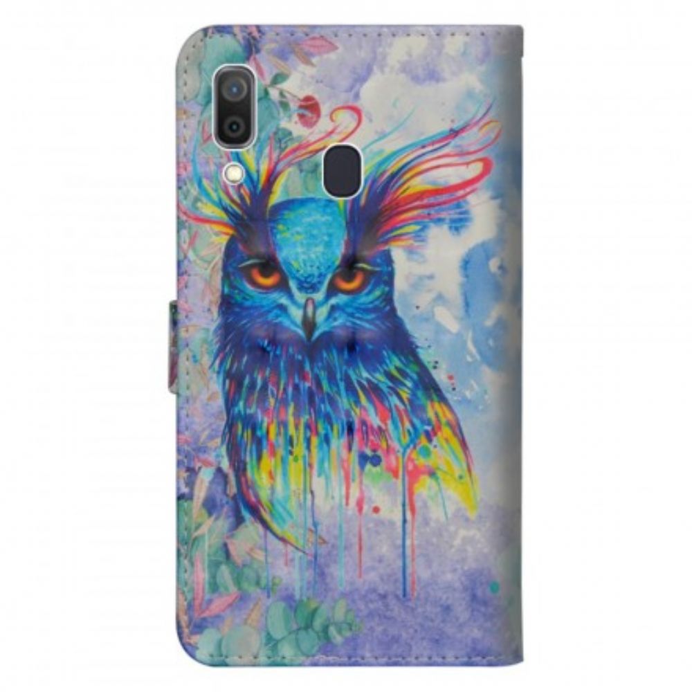 Flip Case Für Samsung Galaxy A30 / A20 Aquarellvogel