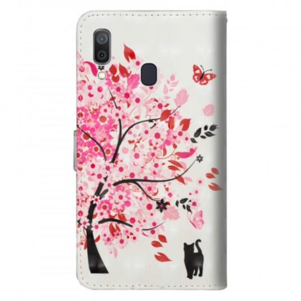 Flip Case Für Samsung Galaxy A30 / A20 Rosa Baum