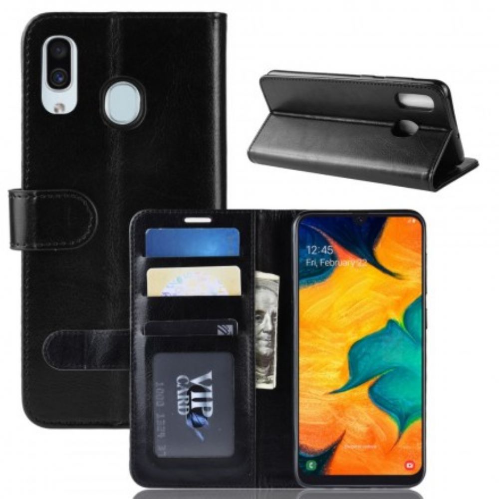 Flip Case Für Samsung Galaxy A30 / A20 Ultra Kunstleder