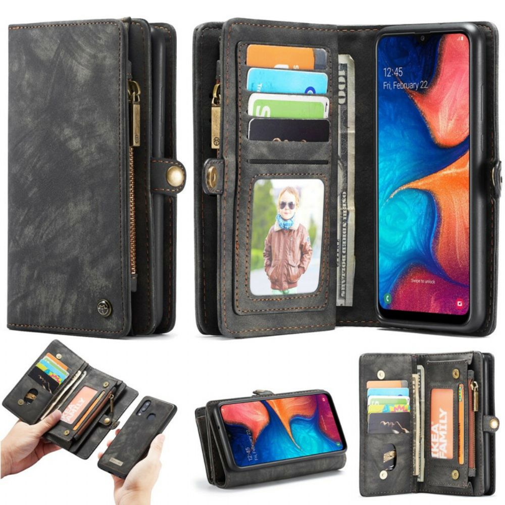 Handyhülle Lederhüllen Für Samsung Galaxy A30 / A20 Caseme Abnehmbar