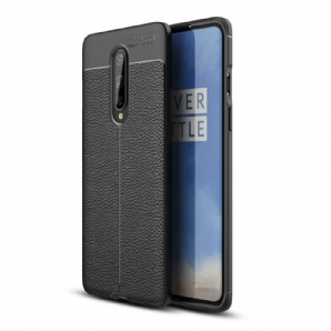 Handyhülle Für OnePlus 8 Doppellinie Litschi-leder-effekt