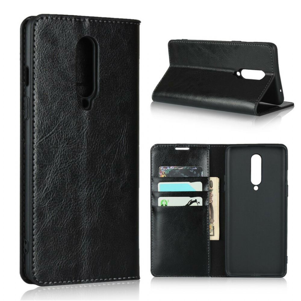 Schutzhülle Für OnePlus 8 Flip Case Echtes Leder