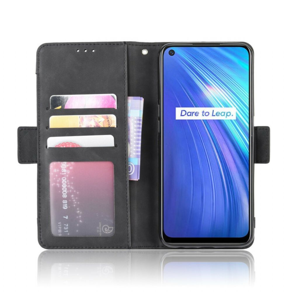 Flip Case Für Realme 6 Erstklassige Multi-karte