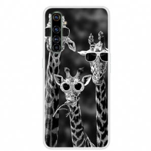 Hülle Für Realme 6 Bebrillte Giraffen